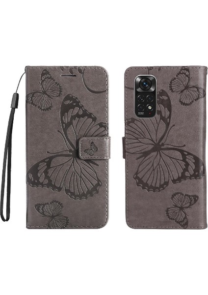 Xiaomi Redmi Not 11 Için Flip Case Kart Yuvası ile 4g Darbeye Kapak Pu (Yurt Dışından)