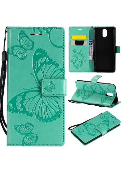 Nokia 3.1 Için Flip Case Pu Deri Flip Kickstand Manyetik Kapak Kapak (Yurt Dışından)