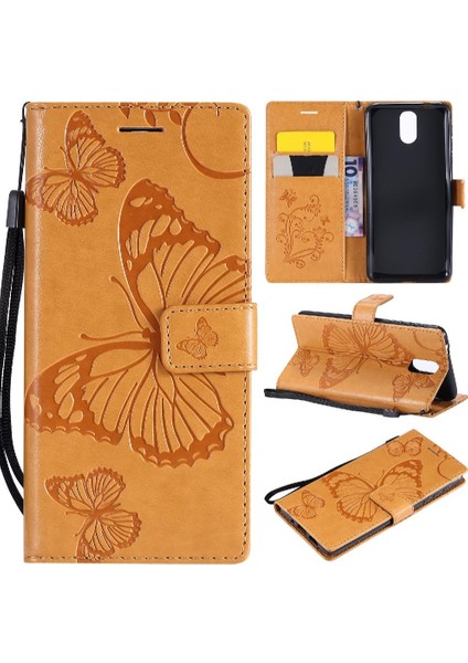 Nokia 3.1 Için Flip Case Pu Deri Flip Kickstand Manyetik Kapak Kapak (Yurt Dışından)