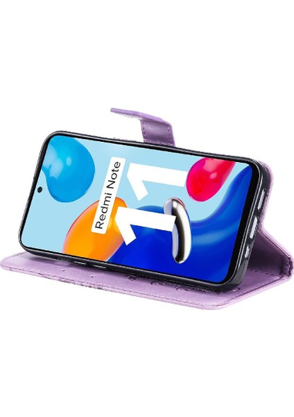 Xiaomi Redmi Not 11 Için Flip Case Kart Yuvası ile 4g Darbeye Kapak Pu (Yurt Dışından)