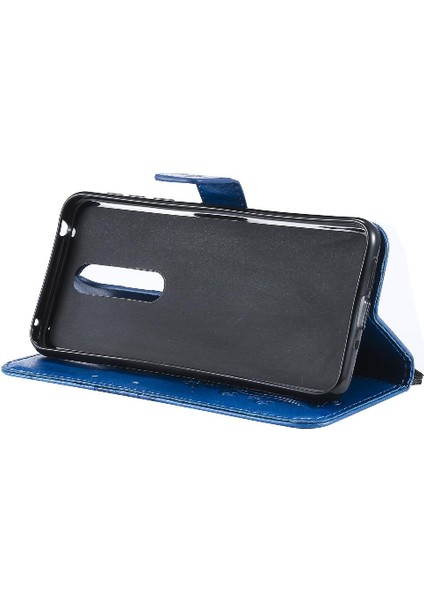 Nokia 7.1 Için Flip Case Pu Deri Flip Kickstand Manyetik Kapak Kapak (Yurt Dışından)