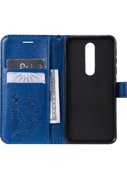 Nokia 7.1 Için Flip Case Pu Deri Flip Kickstand Manyetik Kapak Kapak (Yurt Dışından)