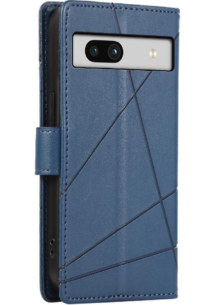 Google Pixel 7A Kickstand Üç Kart Yuvaları Için Flip Case Şok Emici (Yurt Dışından)