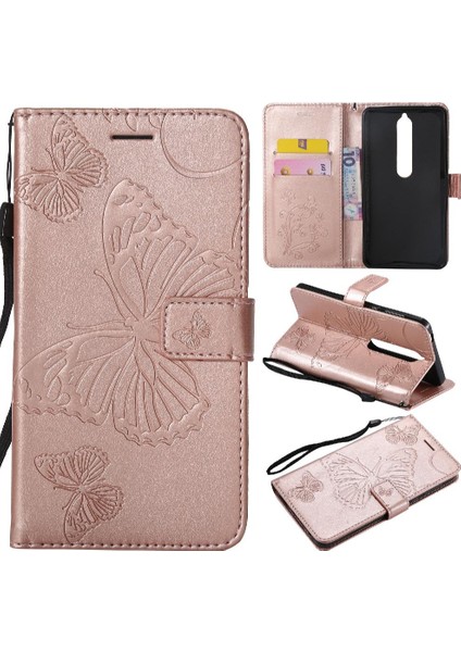 Nokia 6 2018 Flip Kickstand Darbeye Kapak Manyetik Kapak Için Flip Case (Yurt Dışından)