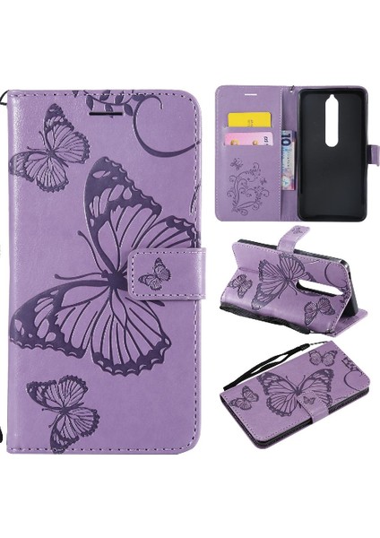 Nokia 6 2018 Flip Kickstand Darbeye Kapak Manyetik Kapak Için Flip Case (Yurt Dışından)