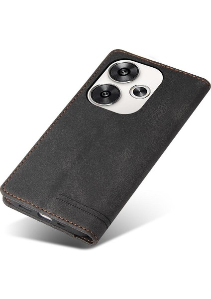 Xiaomi Poco F6 Iki Kart Yuvaları Kickstand Premium Deri Için Flip Case (Yurt Dışından)