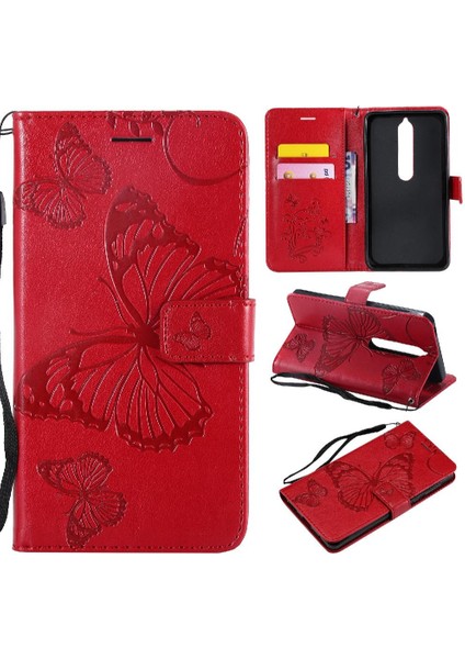 Nokia 6 2018 Flip Kickstand Darbeye Kapak Manyetik Kapak Için Flip Case (Yurt Dışından)