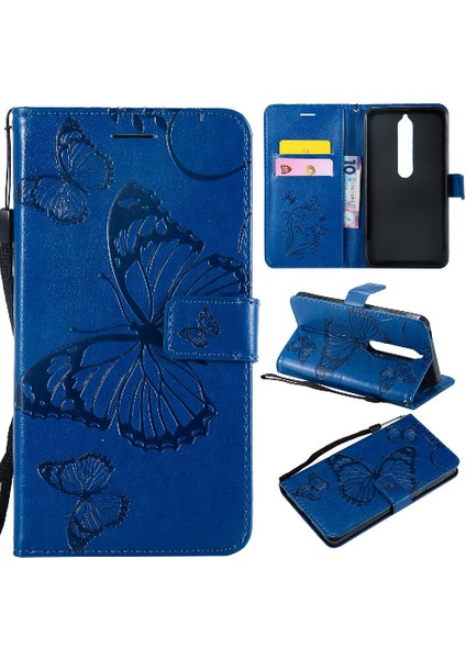 Nokia 6 2018 Flip Kickstand Darbeye Kapak Manyetik Kapak Için Flip Case (Yurt Dışından)