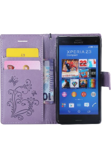 Sony Xperia Z3 Mini Pu Deri Darbeye Kapak Için Flip Case Manyetik (Yurt Dışından)