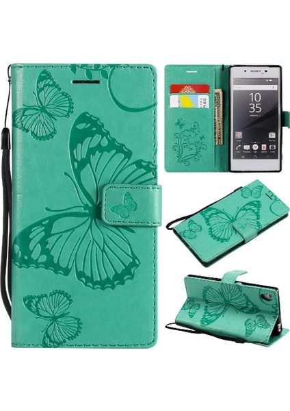 Sony Xperia Z5 Flip Kickstand Manyetik Kapak Için Flip Case Kart Yuvası ile (Yurt Dışından)