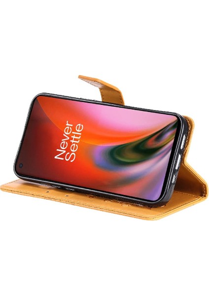 Oneplus Nord 2 5g Darbeye Kapak Pu Deri Flip Kickstand Için Flip Case (Yurt Dışından)