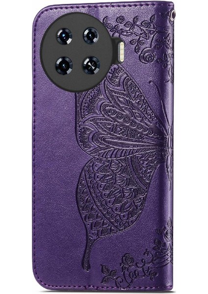 Tecno Spark 20 Pro Artı Cüzdan Kanat Kelebek Çok Renkli Için Flip Case (Yurt Dışından)