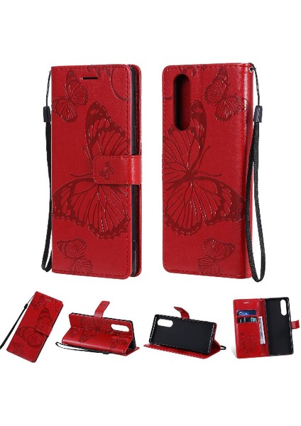 Sony Xperia 5 Flip Kickstand Manyetik Kapak Pu Deri ile Flip Case (Yurt Dışından)