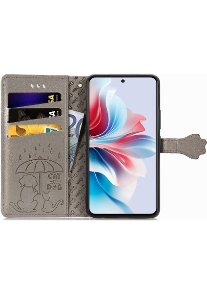 Oppo Için Kılıf Oppo 11 F 5g Kısa Kayış Kapak Çevirin Karikatür Hayvanlar Deri (Yurt Dışından) modelleri