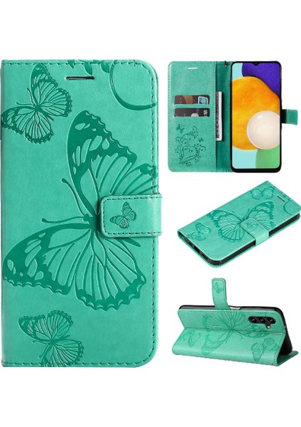 Samsung Galaxy A13 5g Için Flip Case Kart Yuvası Standı ile Kickstand Pu Çevirin (Yurt Dışından)