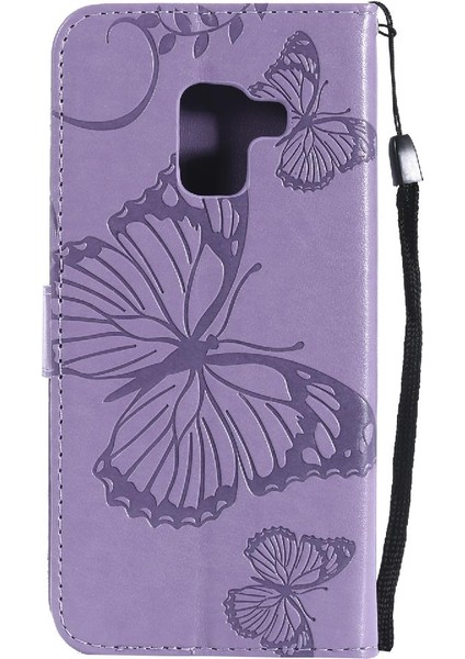 Kart ile Samsung Galaxy A8 2018 Darbeye Kapak Pu Deri Için Flip Case (Yurt Dışından) fiyatları