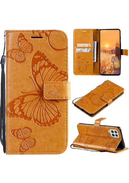 Samsung Galaxy A22 4g Için Flip Case Pu Deri Manyetik Kapak ile Çevirin (Yurt Dışından)