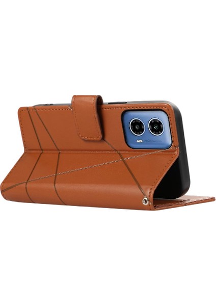 Motorola Moto G34 Şok Emici Darbeye Üç Kart Için Flip Case (Yurt Dışından)
