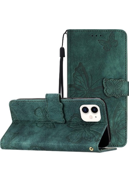 Iphone 12 Mini Cüzdan Kart Yuvaları Tutucu Manyetik Kapatma Pu Için Flip Case (Yurt Dışından) indirimleri