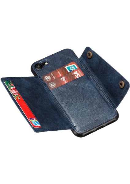 Iphone 8 Için Cüzdan Kılıf Cüzdan Kılıf Darbeye Koruyucu Kickstand Kart (Yurt Dışından)