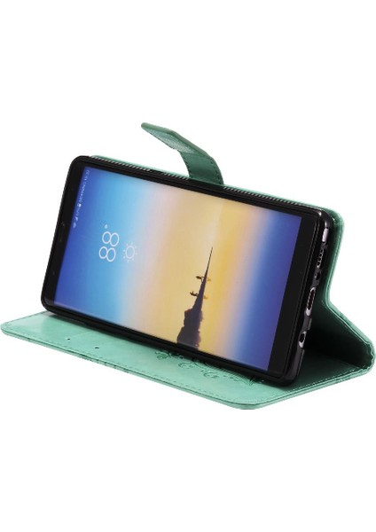 Kart Yuvası Standı ile Samsung Galaxy Not 8 Için Kılıf Kickstand Kapak Çevirin (Yurt Dışından)