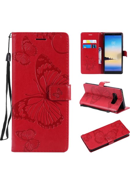 Kart Yuvası Standı ile Samsung Galaxy Not 8 Için Kılıf Kickstand Kapak Çevirin (Yurt Dışından)