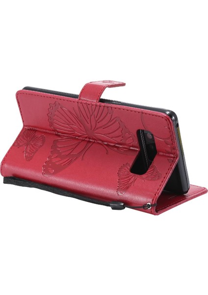 Kart Yuvası Standı ile Samsung Galaxy Not 8 Için Kılıf Kickstand Kapak Çevirin (Yurt Dışından)