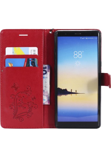 Kart Yuvası Standı ile Samsung Galaxy Not 8 Için Kılıf Kickstand Kapak Çevirin (Yurt Dışından)