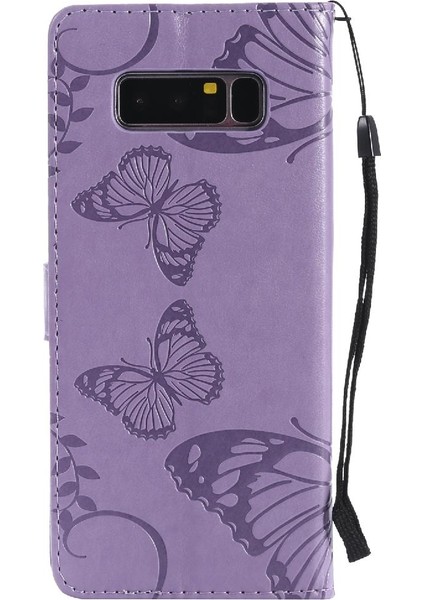 Kart Yuvası Standı ile Samsung Galaxy Not 8 Için Kılıf Kickstand Kapak Çevirin (Yurt Dışından)