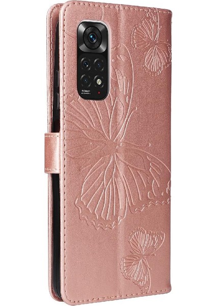 Xiaomi Redmi Not 11 Için Flip Case Kart Yuvası ile 4g Darbeye Kapak Pu (Yurt Dışından)