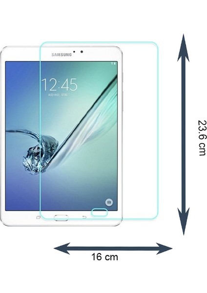 Mavi Ay Bilişim Samsung Galaxy Tab A SM-T550 9.7" Cam Ekran Koruyucu 10 Adet