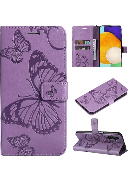 Samsung Galaxy A13 5g Için Flip Case Kart Yuvası Standı ile Kickstand Pu Çevirin (Yurt Dışından)