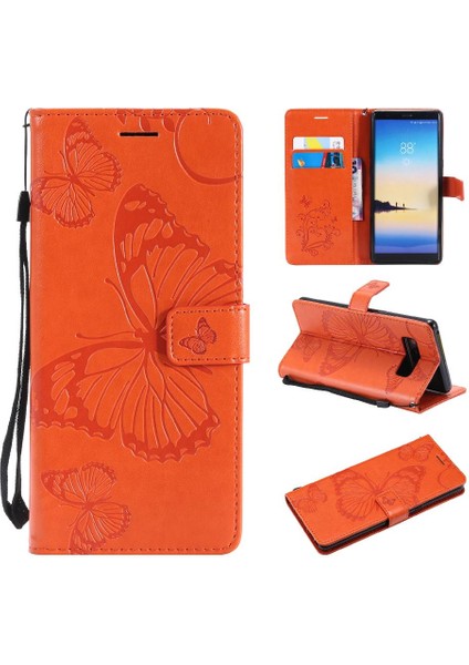Kart Yuvası Standı ile Samsung Galaxy Not 8 Için Kılıf Kickstand Kapak Çevirin (Yurt Dışından)