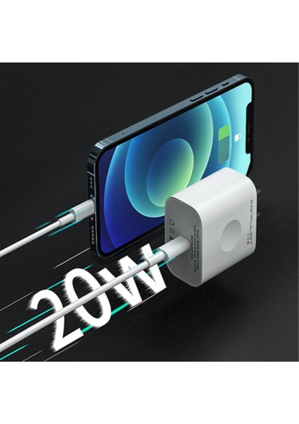 C69D 20W + 1m 20W DC13 Type-C To Lightining Pd Şarj Cihazı