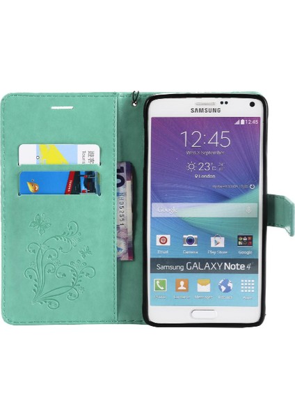 Samsung Galaxy Not 4 Için Kılıf Pu Deri Flip Kickstand Darbeye Kapak (Yurt Dışından)
