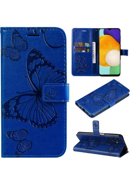 Samsung Galaxy A13 5g Için Flip Case Kart Yuvası Standı ile Kickstand Pu Çevirin (Yurt Dışından)