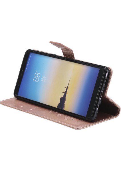 Kart Yuvası Standı ile Samsung Galaxy Not 8 Için Kılıf Kickstand Kapak Çevirin (Yurt Dışından)