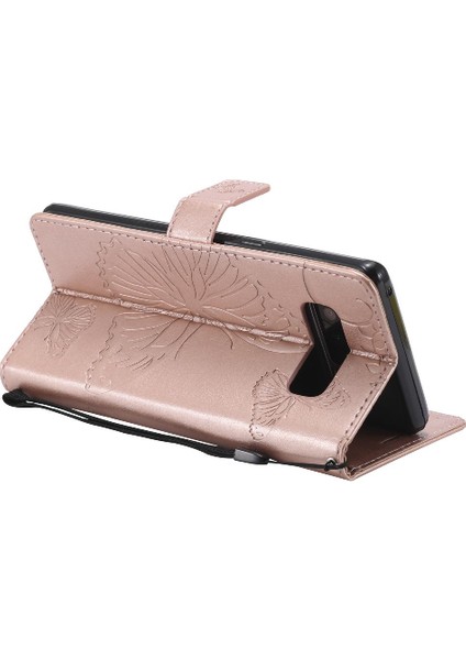 Kart Yuvası Standı ile Samsung Galaxy Not 8 Için Kılıf Kickstand Kapak Çevirin (Yurt Dışından)