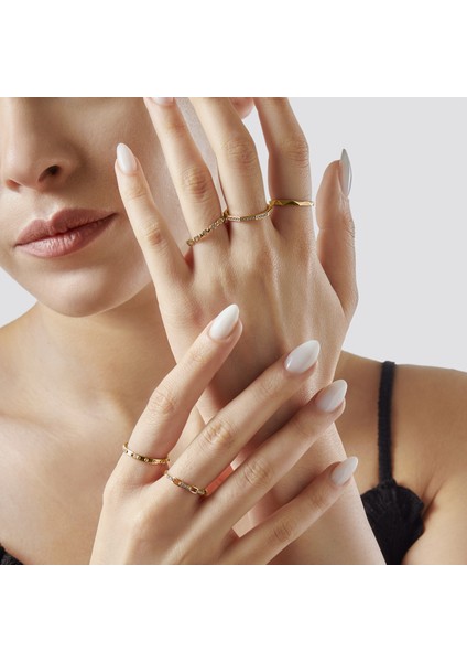 14 Ayar Altın Taşlı Ataç Yüzük KRS059-14GRZ fiyatları