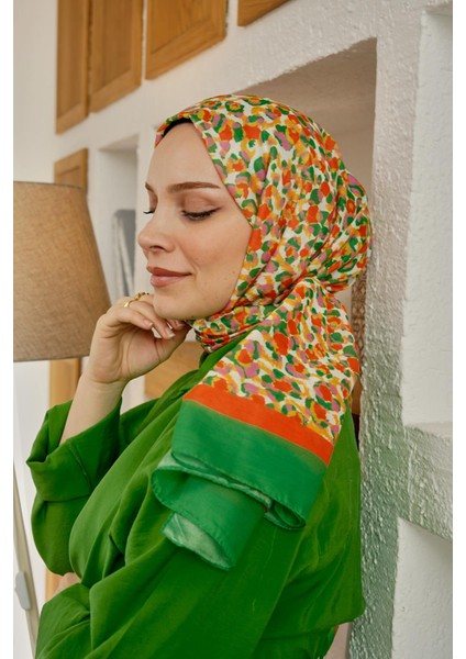 Leopar Desen Yeşil Soft Pamuk Şal fiyatları