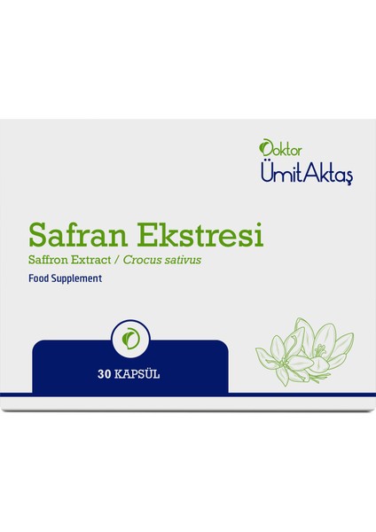 Dr. Ümit Aktaş Safran Ekstresi (Safr'inside®) Okside Olmayan 30 Kapsül