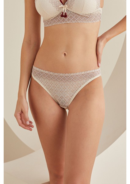 Krem Bordo Tassel Külot