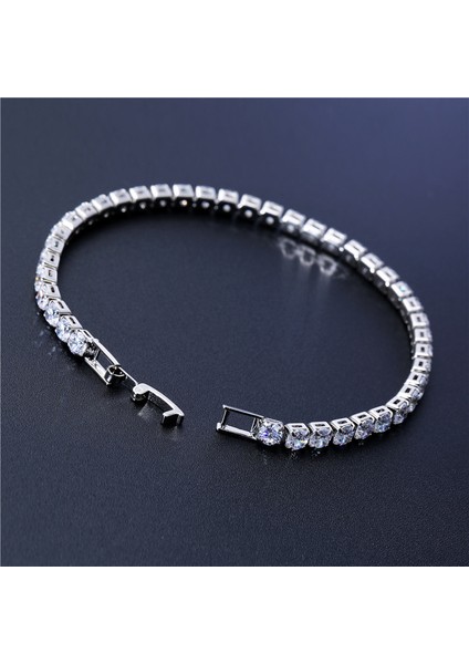 Z0072-2-17CM 4mm Kübik Zirkonya Tenis Bilekliği Buzlu Out Zincir Bilezikler Kadın Erkek Altın Gümüş Renk Erkekler Bilezik Cz Zincir Homme Takı (Yurt Dışından) fiyatları