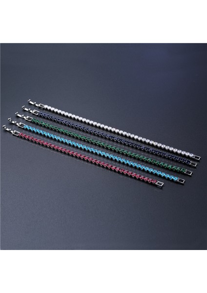 Z0072-2-17CM 4mm Kübik Zirkonya Tenis Bilekliği Buzlu Out Zincir Bilezikler Kadın Erkek Altın Gümüş Renk Erkekler Bilezik Cz Zincir Homme Takı (Yurt Dışından) fırsatları