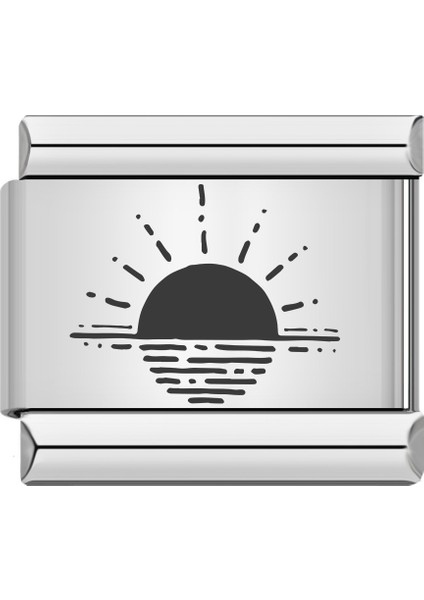 E Ha Yeni Yelkenli Deniz Feneri Sunrise Charm Bağlantılar Fit 9mm Bilezik Paslanmaz Çelik Takı Dıy Yapımı DJ565-G (Yurt Dışından)