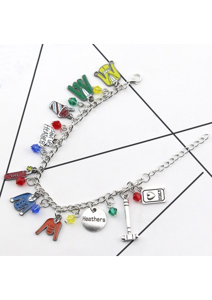 B180 Heathers Broadway Müzikalleri Temalı Multicharm Metal Charm Bileklik (Yurt Dışından) modelleri