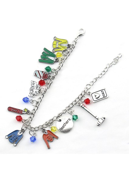 B180 Heathers Broadway Müzikalleri Temalı Multicharm Metal Charm Bileklik (Yurt Dışından) fırsatları