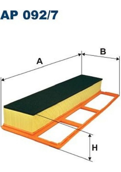 AP092/7 Filtron Hava Filtresi Fiat 500 Albea 03> Linea Doblo 04> Fiorino 08> Panda 03> Punto Iı