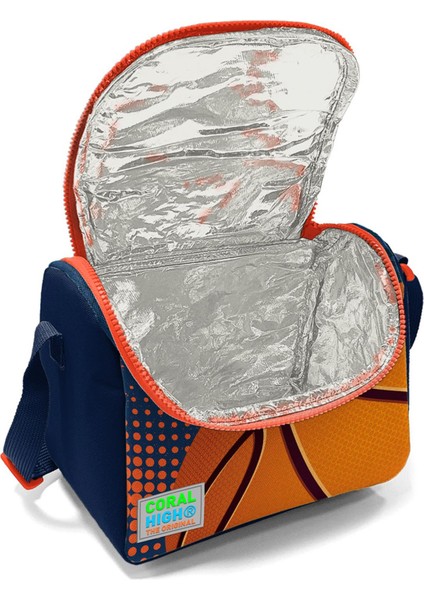 Kids Turuncu Lacivert Basketbol Desenli Üç Bölmeli Çekçekli 3'lü Çanta Seti SET0123966 fırsatları