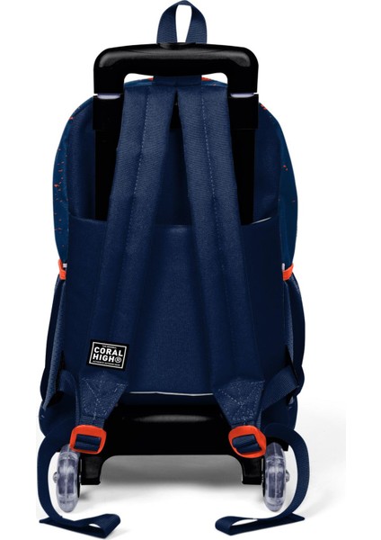 Kids Turuncu Lacivert Basketbol Desenli Üç Bölmeli Çekçekli 3'lü Çanta Seti SET0123966 indirimleri